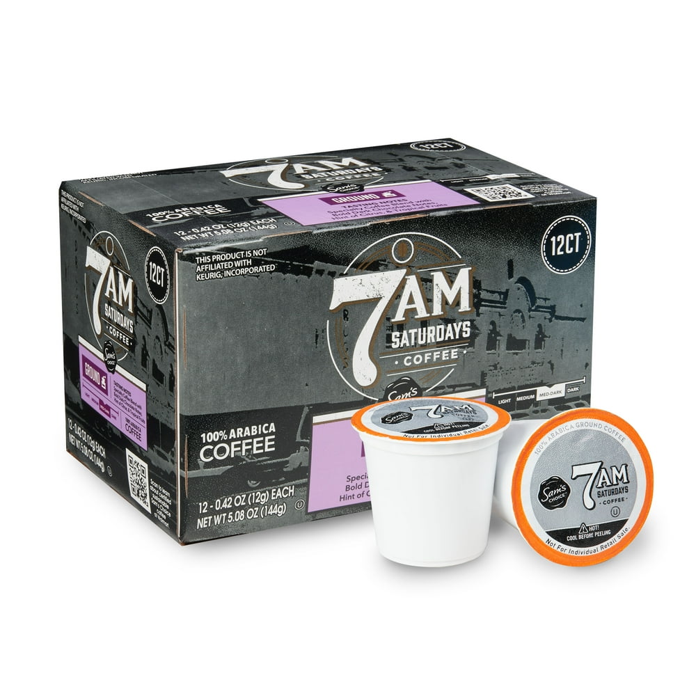 Sam's Choice 7am Saturday KCup Coffee Pods, MediumDark Roast, 12