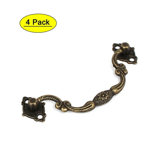 Uxcell Wood Box Furniture Drawer Door Pull Handles Knobs Bronze Tone 90mm x 37mm 4Pcs