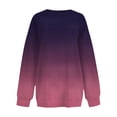 thumbnail image 5 of Women Blouses Elegant Casual Fall Winter Loose Crew Neck Long Sleeve Mitten- One Shoulder Graphic Leisure Cotton Pullover Sweatshirts(Purple,XL), 5 of 5