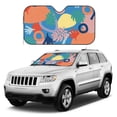 thumbnail image 3 of YFYANG Front Windshield Sun Shade, Tropical Plant Graffiti Foldable Car Visor for Cars, Trucks, SUVs, Small, 3 of 9