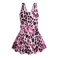 thumbnail image 4 of Uourmeti Girls' Pink Leopard Print Skirted One-Piece Swimsuit - Quick Dry Stretch Swim Dress for Beach, Pool & Summer Vacation, 4 of 8