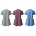 thumbnail image 4 of Youmylove Women Maternity T-Shirt Short Sleeve Side Button O-Neck Solid Color Nursing Tops For Breastfeeding 3-Pack Female Stylish Pregnant Clothes, 4 of 8