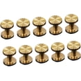 thumbnail image 1 of HUGFEGWE Sunflower Screw Rivets 10pcs Brass Fasteners for Belt Craft Hardware Decorative Brass Screws U2536-4247, 1 of 9