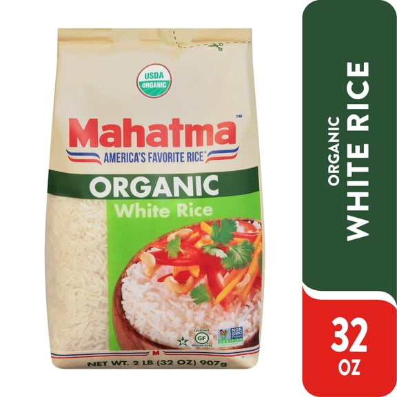 Mahatma Long Grain White Rice, Gluten Free, 2 lb Bag