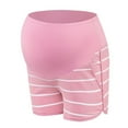 thumbnail image 2 of THDHVS Maternity Shorts,Maternity Shorts for Women,Maternity Athletic Shorts with Abdominal Support and 2-Way Stretch for Comfortable Sporty Contrast Panel Combines Style with Everyday Function, 2 of 3
