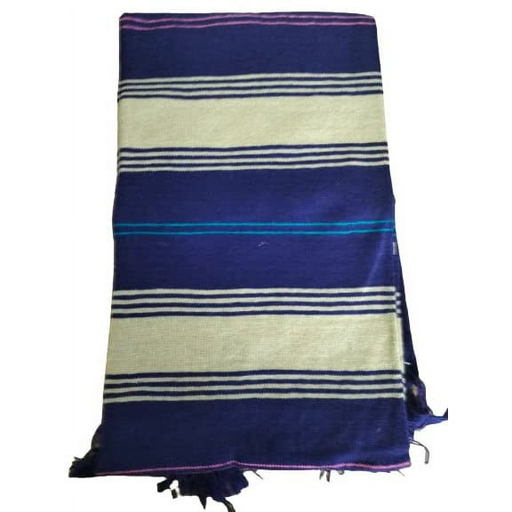 Crazybachat Warm Winter Pattern Unisex Royal Blue Scarf