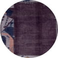 thumbnail image 1 of Ahgly Company Machine Washable Indoor Round Abstract Viola Purple Area Rugs, 6' Round, 1 of 7