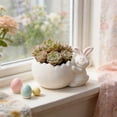 thumbnail image 6 of Uuowzo Ceramic Flower Pot Mini Thumb-sized Planter for Desktop Or Bedroom Decoration. Housewarming Gift for New Home Bridal Shower, 6 of 6