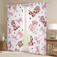 thumbnail image 2 of Manfei Western Ribbon Bow Black Out Curtains for Teens Female,Kids Girls Cowgirl Cow Print Boots Curtains Pack of 2 (42x63 Each),Ultra Soft Home Decor, 2 of 6