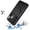 Black, variant on Phone Case for Galaxy S21 Ultra Magnetic Ring Stand Shockproof Hybrid Full Camera Slide Guard Anti Slip Heavy Duty Protective Armor Cover [Red]