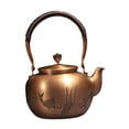 thumbnail image 3 of TISHITA Copper Teapot Boiling Water Pot Retro Handmade Kung Fu Teapot Hot Water Kettle Coffee Pot for Tea Office Camping Kitchen Home Pattern, 3 of 8