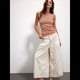 thumbnail image 4 of Pantalones Vaqueros Anchos para Mujer, Holgados, con Cintura Elástica, Botones, Estilo Boyfriend, Informales, Sueltos, con Bolsillos. Beige L, 4 of 8
