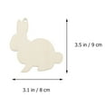 thumbnail image 2 of 30 Pcs Lovely Wooden Art-wares Rabbit Wooden Crafts with Hemp Ropes (Wood Color), 2 of 8