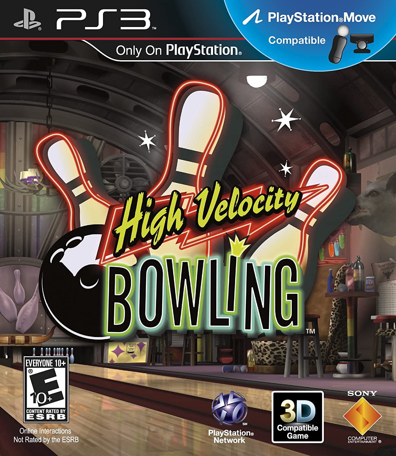 High Velocity Bowling PS3 Playstation 3 Video Game - Playstation Move Compatible