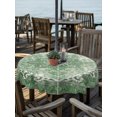 thumbnail image 3 of Outdoor Tablecloth with Umbrella Hole Zipper Green Bohemia Round Tablecloth 54" Waterproof Outside Table Cloth Vintage Abstract Ethnic Geometric Art Patio Table Cover Tablecloths for Picnic Party, 3 of 8