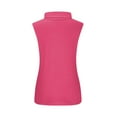 thumbnail image 5 of WonderWiz Women Sleeveless Mock Turtleneck Tank Tops Slim Fit Stretchy Layer Tee Shirts Hot Pink L, 5 of 5