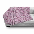 thumbnail image 3 of Baby Pink Soft Flannel Fleece Blanket, Makeup Elements and Comb Pattern in Magenta Pink and Purple Tones, Cozy Plush for Indoor and Outdoor Use, 50" x 70", Baby Pink and Multicolor, by Ambesonne, 3 of 6