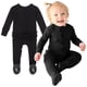 thumbnail image 1 of Pijama para bebé, elegante, viscosa, bambú, color negro, 1 of 7