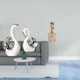 thumbnail image 2 of Estatua de cisne de resina cerámica, figura decorativa dorada, escultura elegante, ideal para sala de estar, dormitorio u oficina. Un regalo perfecto., 2 of 8
