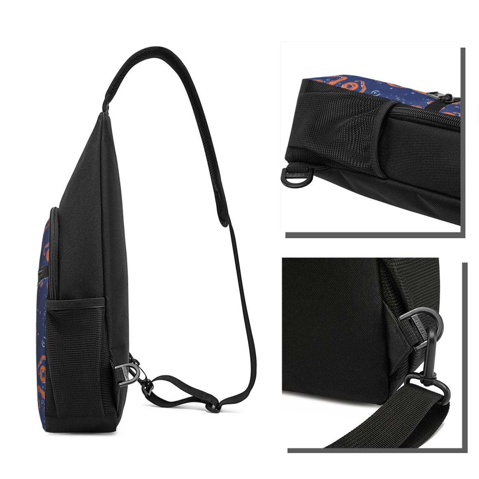 Xecao's Octopus Print Sling Bag: A Versatile Chest, Shoulder, and Crossbody Backpack for Casual Days Out, Perfect for Both Men and Women