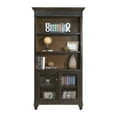 thumbnail image 3 of Hartford Wood Bookcase With Doors Storage Cabinet Office Shelves Black, 3 of 3