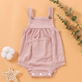 thumbnail image 4 of Sngxgn Girl Baby Girls Ruffle Sleeve Bodysuit Toddler Girl Shirts Jumpsuit(Pink,70), 4 of 4