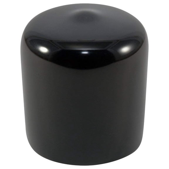 RMDs (Pack of 10) Caplugs 99394158 Plastic Round Cap VC-1250-16, Vinyl, Cap ID 1.250" Length 1.000", Black Rubber Cover for Screw Thread protection, Metal Tubing, Fence Caps, Furniture Leg Caps.