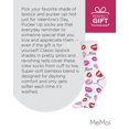 thumbnail image 7 of MeMoi Pucker Up Kisses Bamboo Blend Crew Socks - Womens - Female, One Size, White, 7 of 7