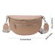 thumbnail image 5 of Riñonera Informal Retro para Mujer Bolso Al Aire Libre Con Múltiples Bolsillos Cuero PU (caqui), 5 of 9