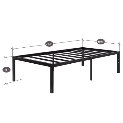Buy Granrest 18 Dura Metal Bed Frame Non Slip Twin Online In Indonesia 716998785 Twin Metal Bed Frame Black