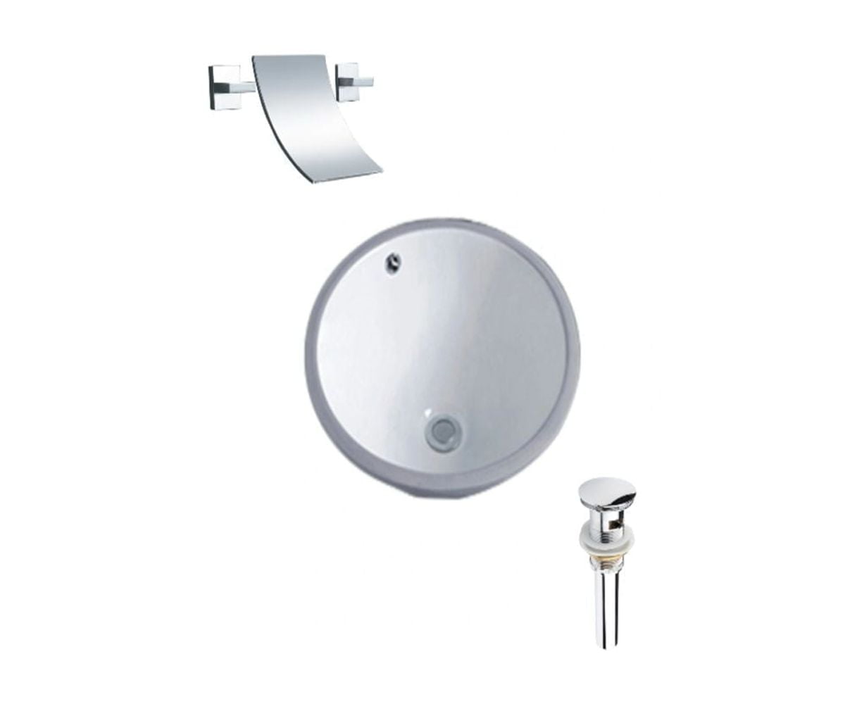 DROP Bath and Kitchen DR091183 Undermount Bathroom Sink Set