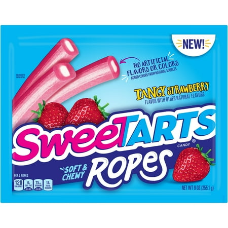 SweeTarts, Soft & Chewy Tangy Strawberry Ropes, 9 Oz