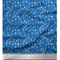thumbnail image 1 of Soimoi Crepe Silk Fabric Dot,Floral & Insect Clip Art Fabric Prints by Yard 42 Inch Wide, 1 of 1