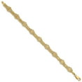 thumbnail image 7 of 14k Yellow Gold Flower with Scalloped Edge Link Bracelet, 7 of 7