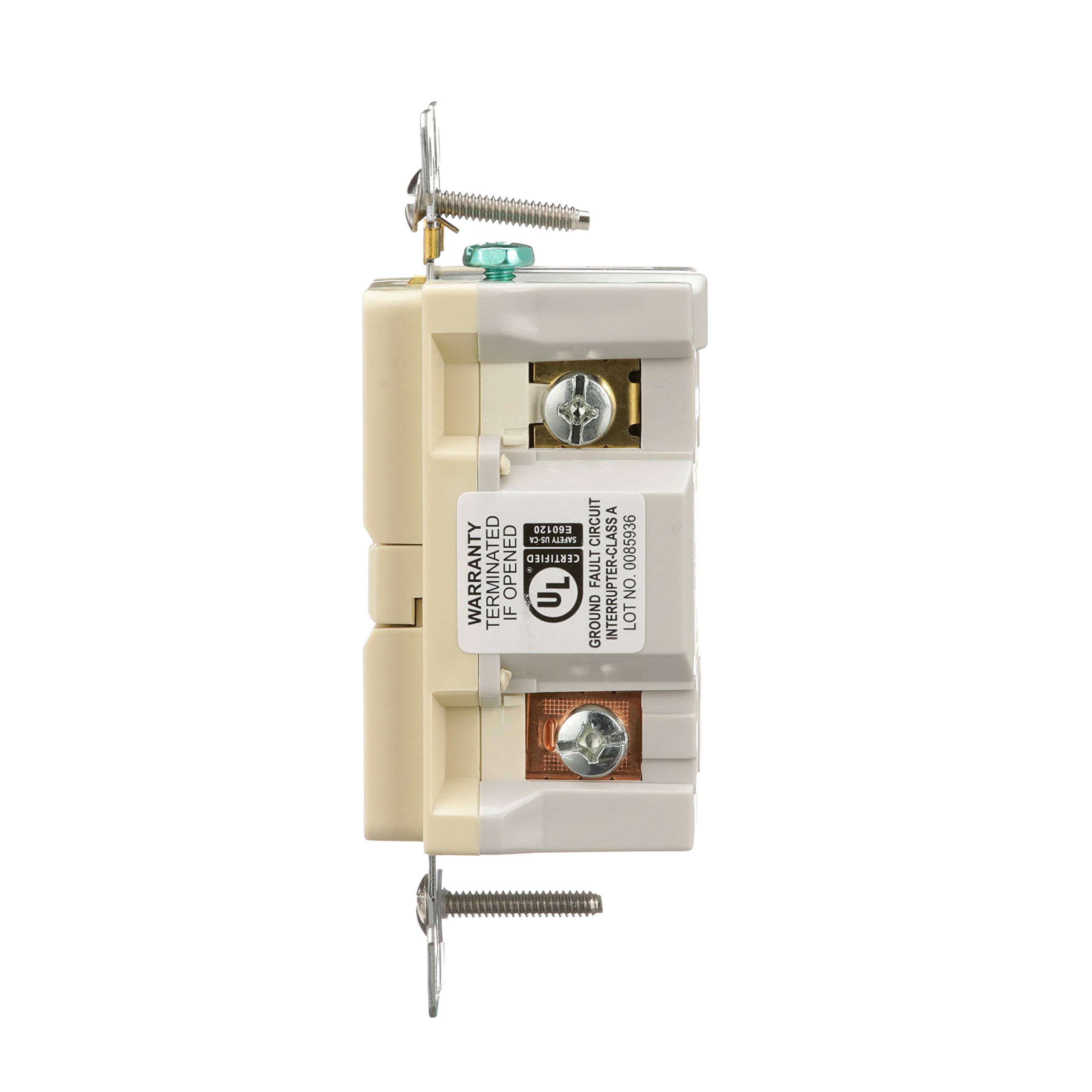 Eaton Self-Test GFCI Blank Face Deadfront Outlet 20A SGFD20V