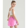 thumbnail image 3 of Pantalones cortos Ghteas Butterfly para niñas, talla 7, para entrenamiento, morado/rosa, 3 of 8