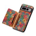 thumbnail image 6 of for Google Pixel 7 Pro Luxury Premium PU Leather + TPU Case with 3 Card Slots, Kickstand Back Case Floral Pattern Skin-Friendly Shock-resistance Cover for Google Pixel 7 Pro, Spring, 6 of 6