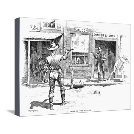 Remington: Duel Stretched Canvas Print Wall Art By Frederic Sackrider
