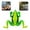 A, variant on Topwater Frog Lure with Double Hooks Realistic Toad Frog Baits for Bass Snakehead Freshwater Saltwater Fishing