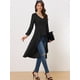 thumbnail image 2 of Blusa larga Peplum Allegra K con cuello En V para Mujer Negro XS, 2 of 6