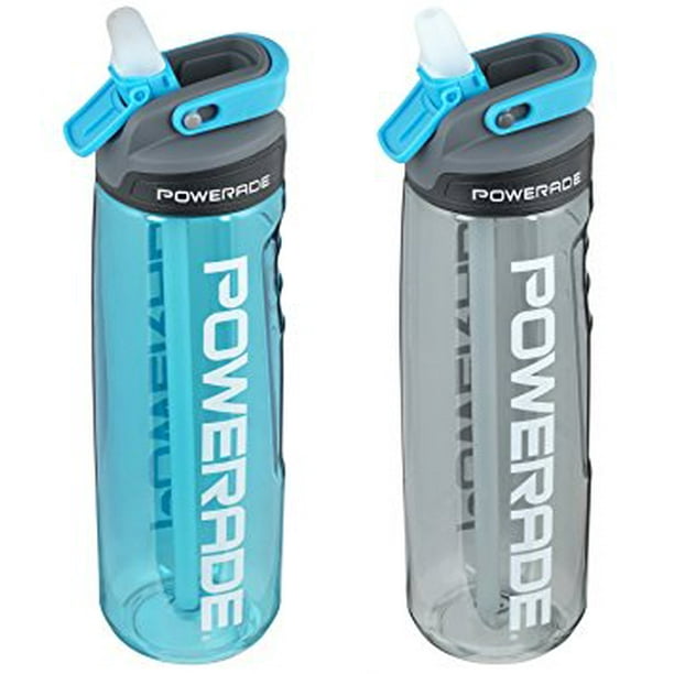 Powerade Sip Water Bottle 28 oz 2 pack blue / black