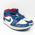 thumbnail image 2 of Ni - ke Ni - ke Womens Air Jordan 1 Mid BQ6472-146 Blue Basketball Shoes Sneakers Size 8, 2 of 5