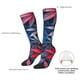 thumbnail image 4 of Fotbe Red And Blue Leaves Calcetas Divertidas Estampadas para Hombre y Mujer, Calcetas de Algodón hasta la Rodilla para Caminar, Correr, Enfermería y Embarazo, 4 of 6