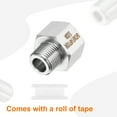 thumbnail image 3 of Uxcell 304 Stainless Steel Hex Nipple 3/4" GHT Female x 1/2" NPT Male Straight Thread Pipe Fitting Extension Pipe Fittings Connector Adapter for Water Oil Gas Tub, 3 of 6
