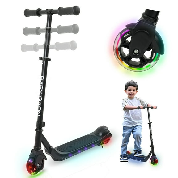 Scooter Infantil Eléctrico Gaon Monopatín Plegable Recargable Negro