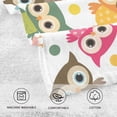thumbnail image 3 of Coolnut Kawaii Owls Patterned Hand Towels 2 PCS, Cotton Bath Towel for Drying Face Hands Body Decorative Water Absorbent Lightweight Towels for Bathroom Ktichen Travel Gym, 16"x28", 3 of 6