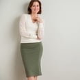thumbnail image 5 of Fishers Finery Women's Ecofabric Ponte Stretch Long Pencil Skirt; Bodycon Slim Fit with Elastic Waist (Java, XS), 5 of 6