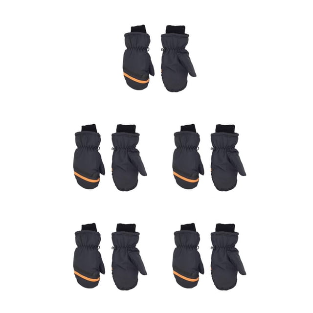 Kearding 1 par de manoplas para niños impermeables de invierno para niños patrón geométrico Type2 NO2
