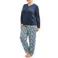 thumbnail image 2 of Mayfair Women's and Women's Plus Minky Fleece 2-Piece Pajama Set, 2 of 3
