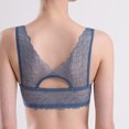 thumbnail image 5 of YWDJ Front Closure Bras for Women Push up Wirefree Comfort Straps Support Lace Bralette Breathable Soft Bra for All Shapes Sagging Breasts Blue M, 5 of 5